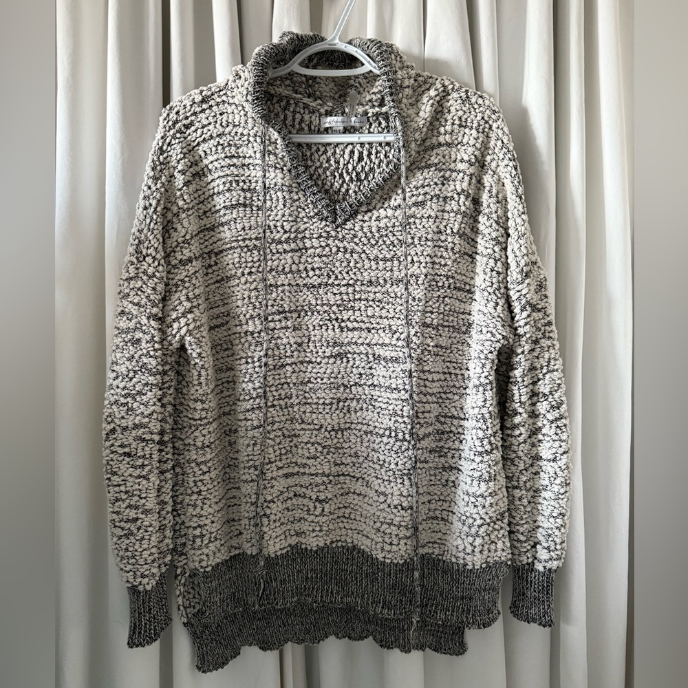 Young Fabulous & Broke Fuzzy Knit Cozy Hoodie Oversized Sweater Y2k Grunge M/L